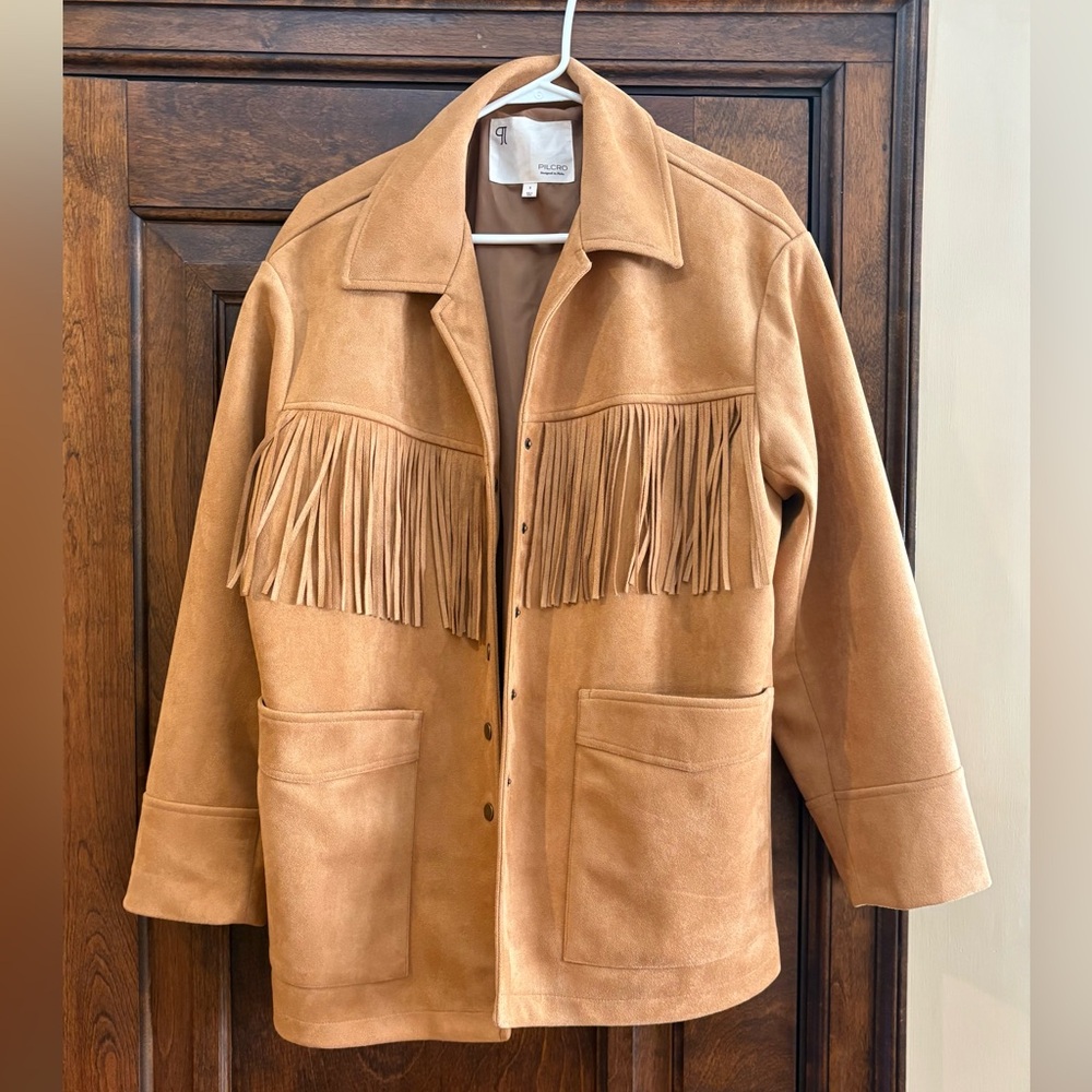 PILCRO Anthropologie fringe jacket worn once SZ small